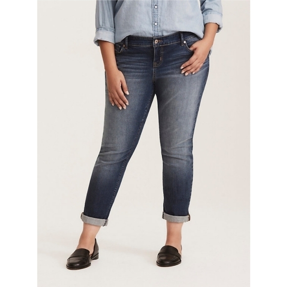 Torrid Boyfriend Medium Wash 12R Skinny Jeans - Picture 1 of 8